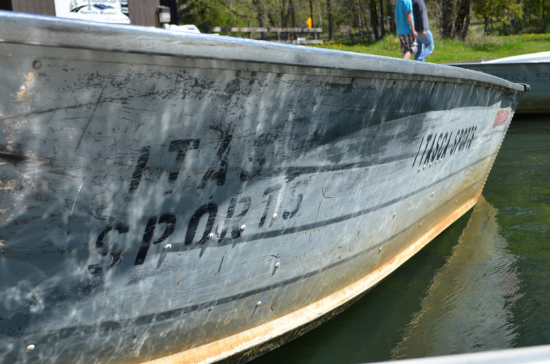 fishing boat to rent at Itasca State Park